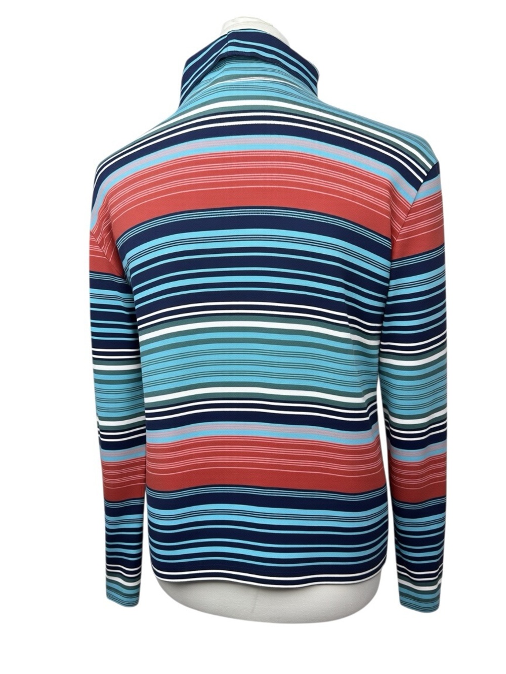 L.L.Bean XL Petite Supima Cotton Striped Turtleneck Top Multicolor - Picture 2 of 8
